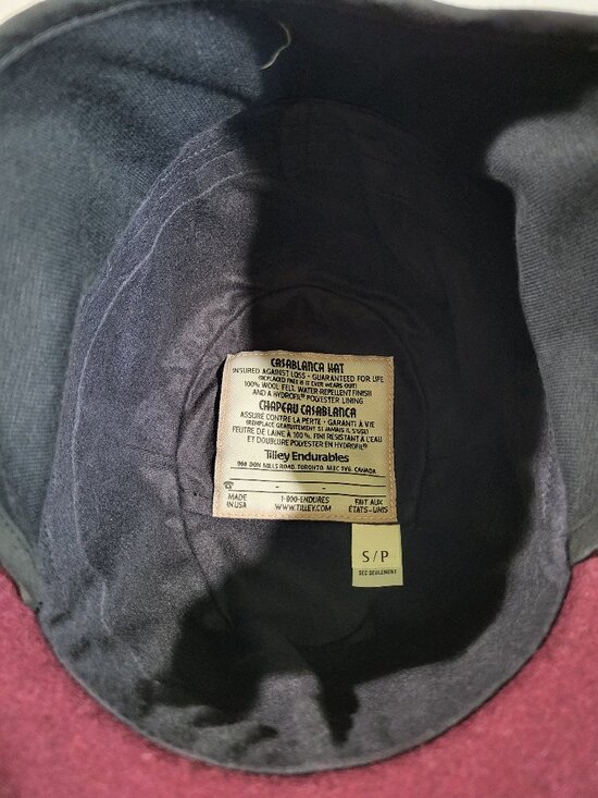 Tilley Casablance Style 100% Wool Maroon Hat - Small main image 7